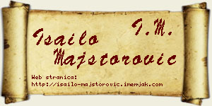 Isailo Majstorović vizit kartica